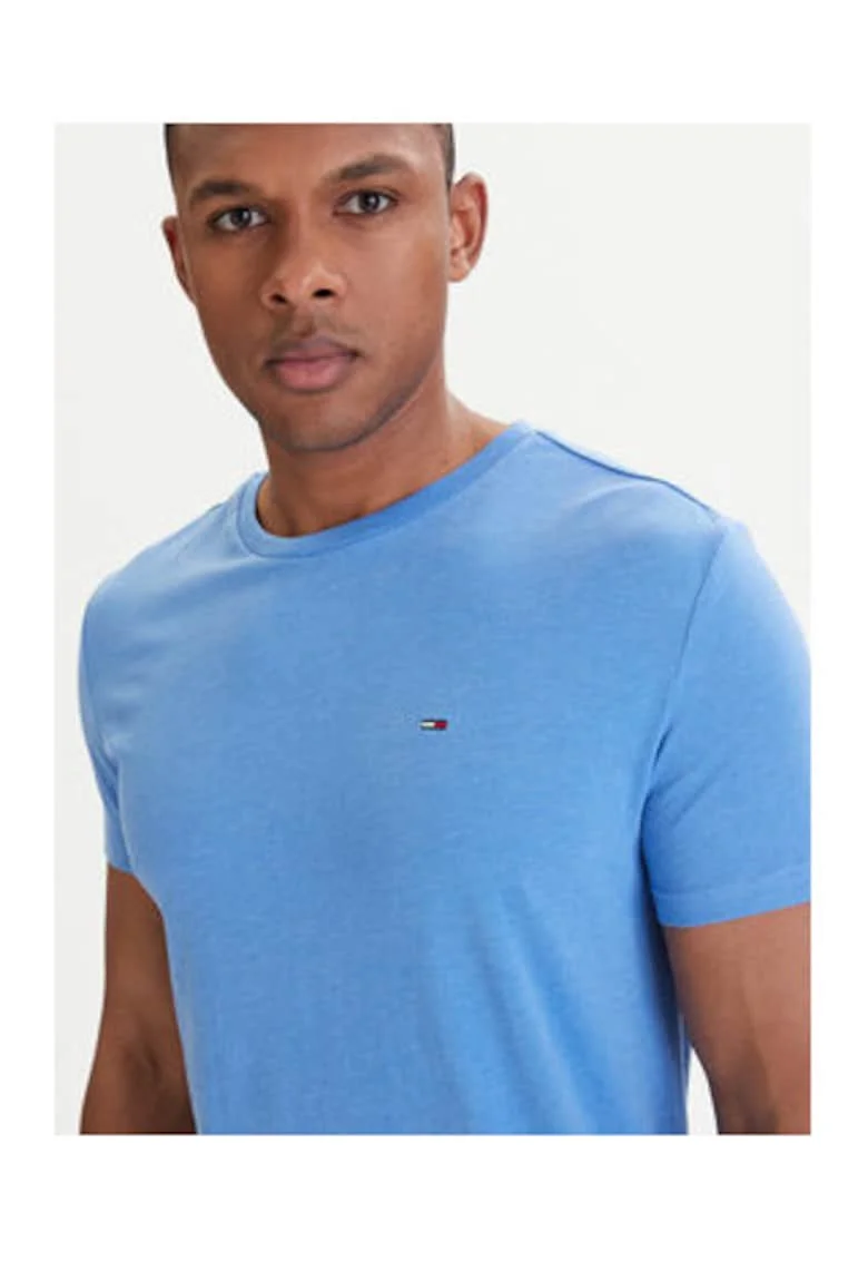 Tricou slim fit cu logo discret