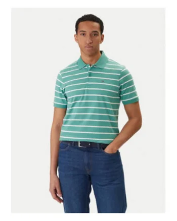Tricou polo cu dungi