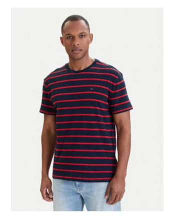 Tricou regular fit din bumbac cu model in dungi
