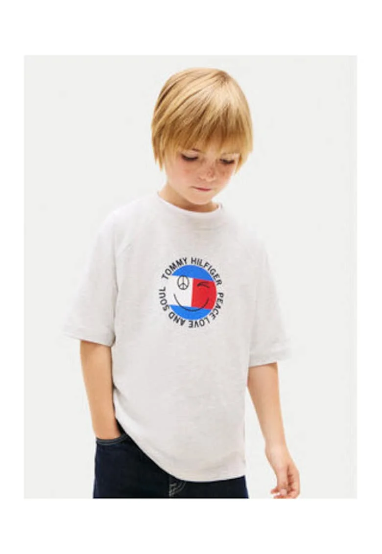 Tricou printat cu maneci raglan