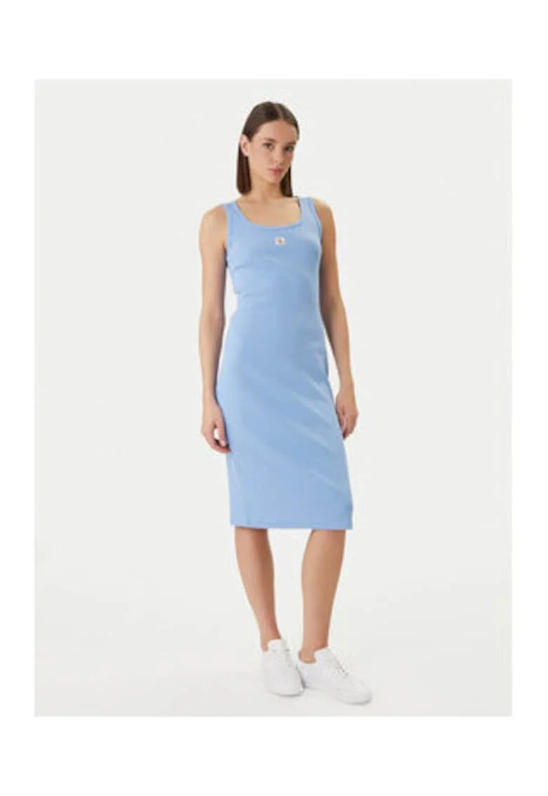Rochie midi cambrata fara maneci