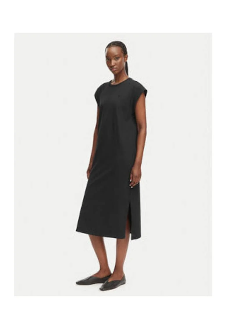 Rochie midi dreapta cu slituri laterale