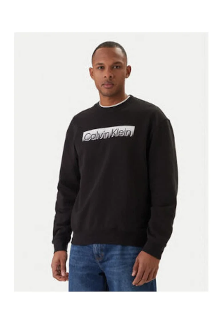 Bluza din bumbac cu logo pe piept