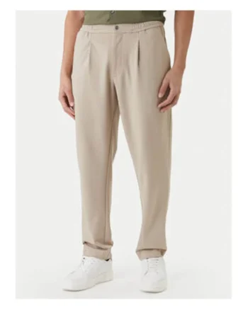 Pantaloni eleganti cu croiala conica si talie medie