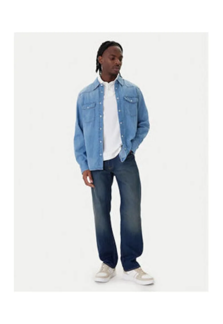 Camasa din denim cu buzunare