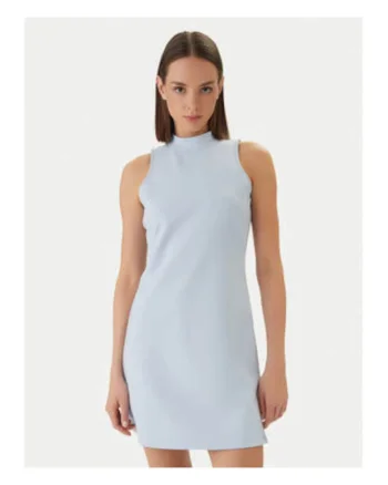 Rochie scurta fara maneci cu model uni