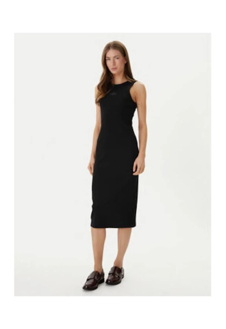 Rochie cambrata din amestec de bumbac,