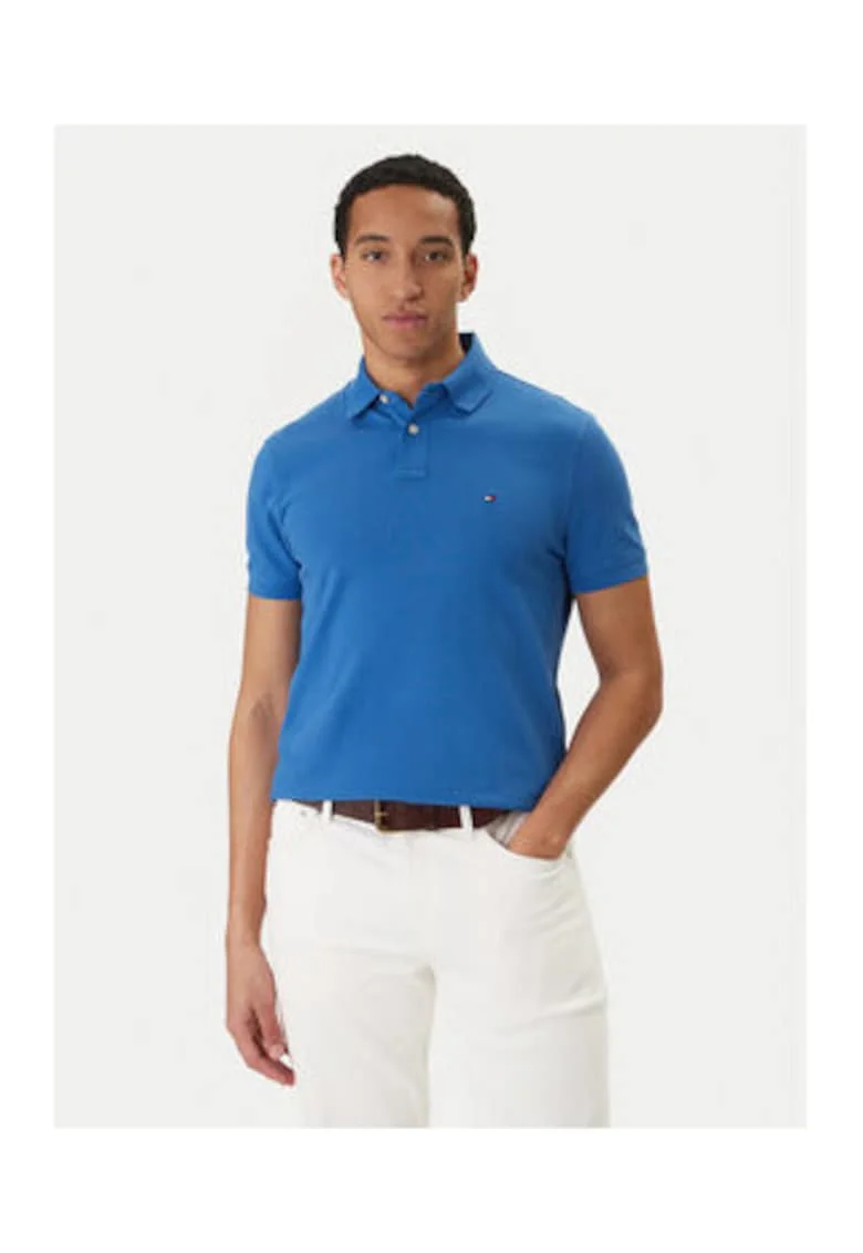 Tricou polo din amestec de bumbac organic,