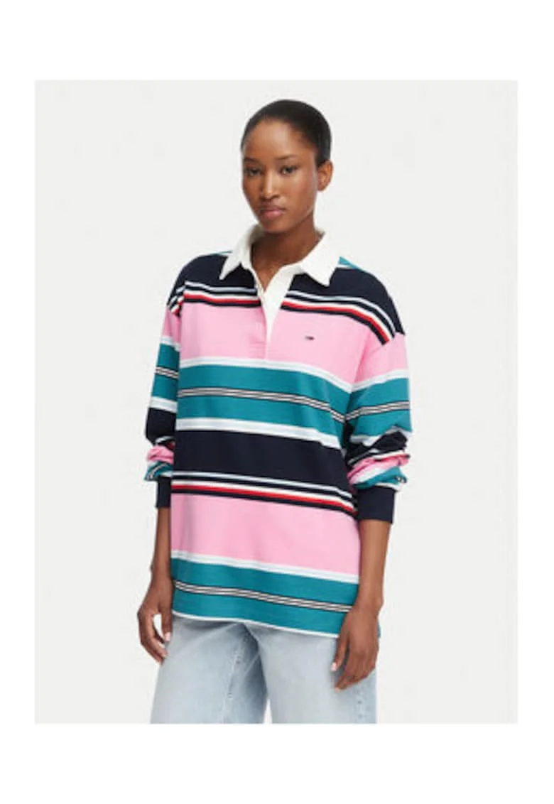 Bluza polo cu dungi