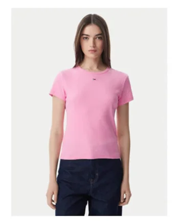 Tricou cu decolteu la baza gatului si logo discret
