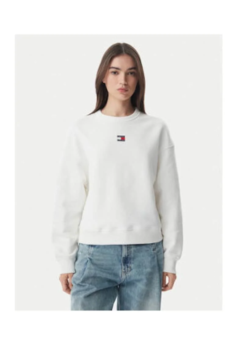 Bluza din bumbac cu logo discret
