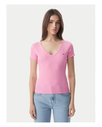 Tricou cu decolteu in V si maneci scurte