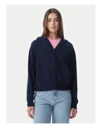 Bluza crop cu fermoar si model uni