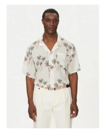Camasa lejera cu imprimeu tropical,