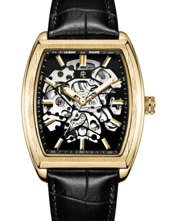 Ceas pentru barbati,  Royale Nuit D'Or cu fisaje aurii, 42mm, automatic