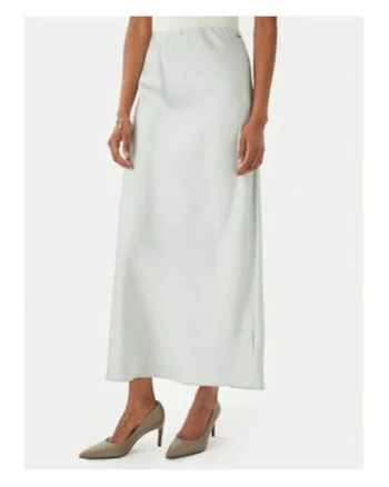 Fusta maxi cu aspect satinat