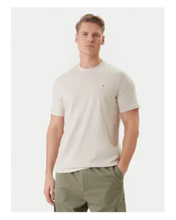 Tricou din bumbac cu decolteu la baza gatului