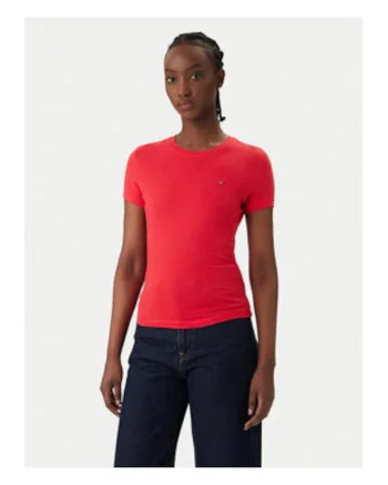 Tricou slim din bumbac cu decolteu rotund