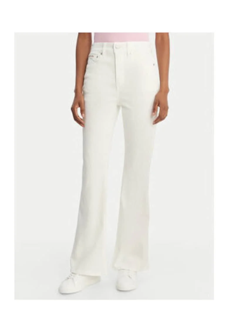 Blugi bootcut cu talie inalta