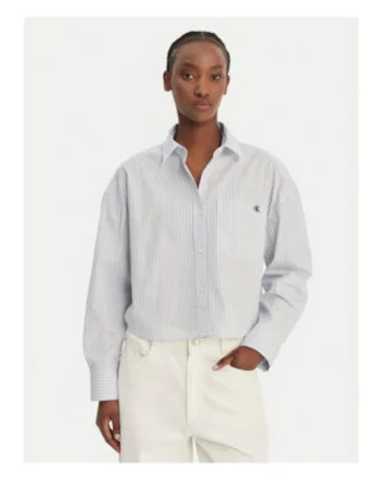 Camasa crop cu model in dungi