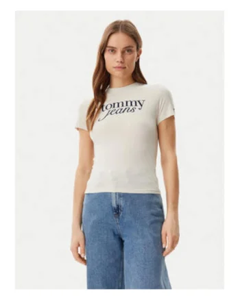 Tricou cu decolteu la baza gatului si imprimeu logo