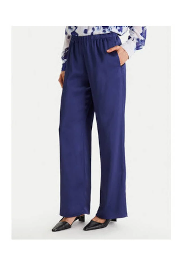Pantaloni drepti cu talie eleastica