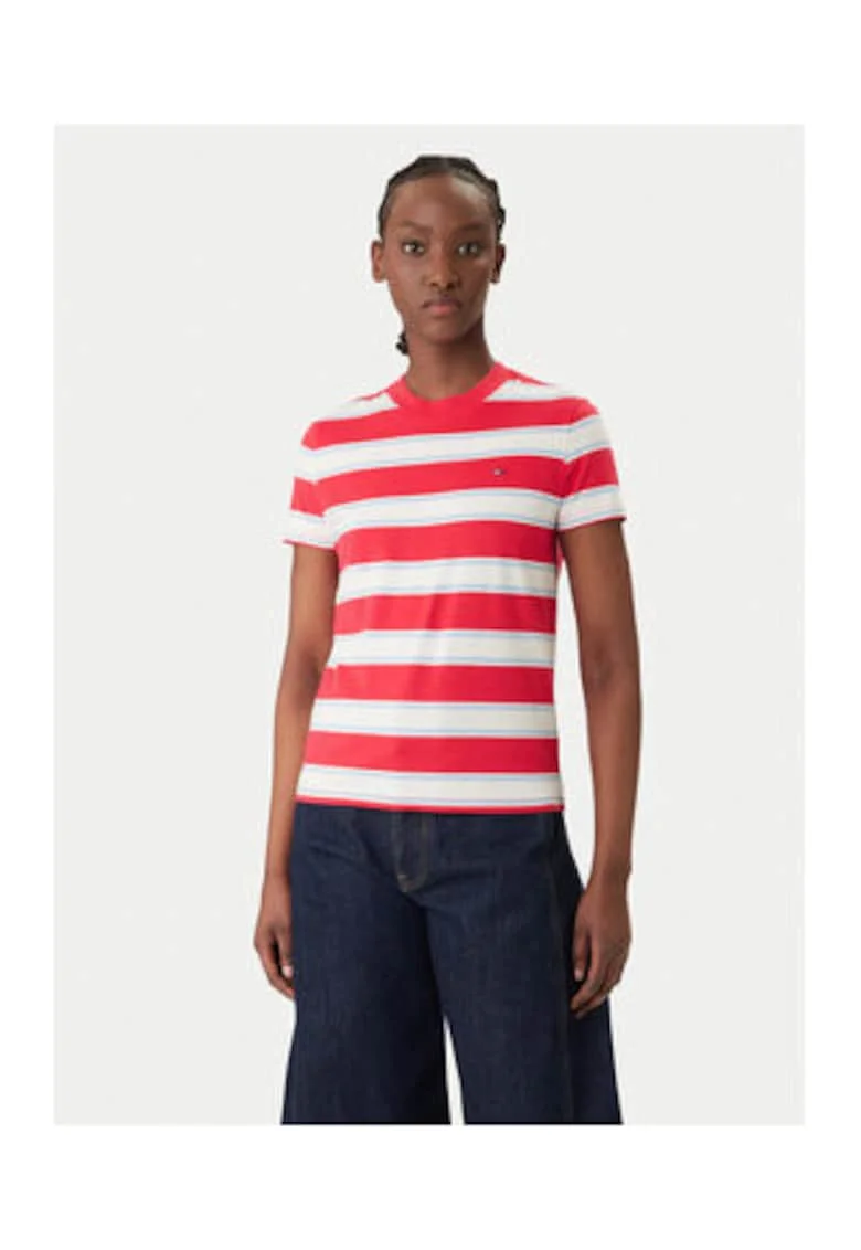 Tricou regular fit cu dungi