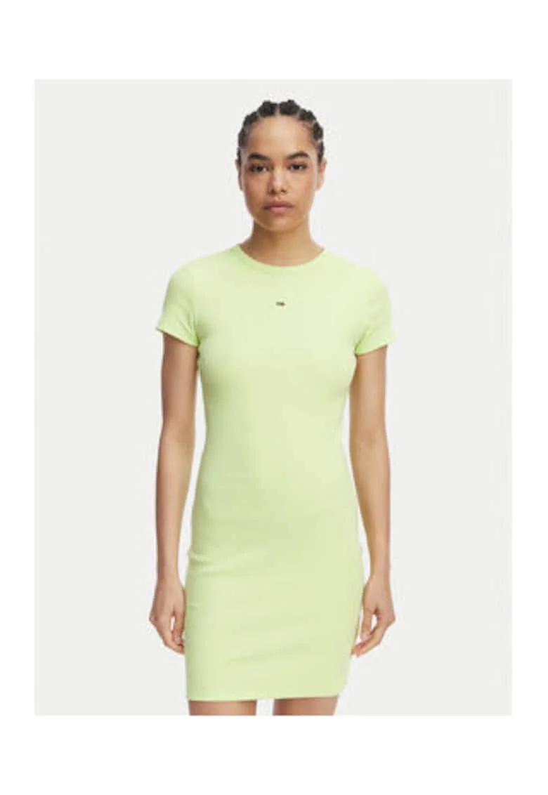Rochie scurta cambrata cu logo mic