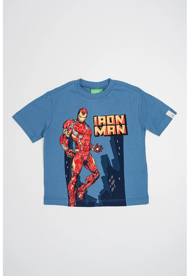 Tricou cu imprimeu cu desene animate, Rosu/Albastru indigo