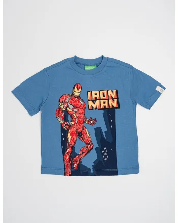 Tricou cu imprimeu cu desene animate, Rosu/Albastru indigo