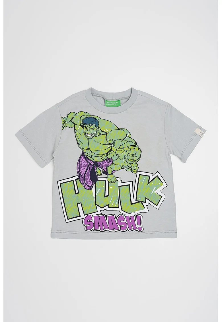 Tricou cu imprimeu cu desene animate, Verde/Gri