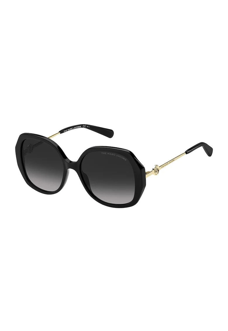 Ochelari de soare butterfly cu detaliu logo, Auriu/Negru/Gri antracit
