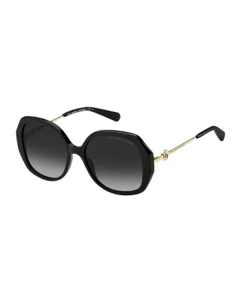 Ochelari de soare butterfly cu detaliu logo, Auriu/Negru/Gri antracit