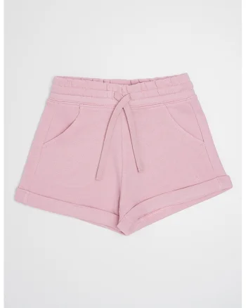 Pantaloni scurti cu snur de ajustare in talie, Fucsia