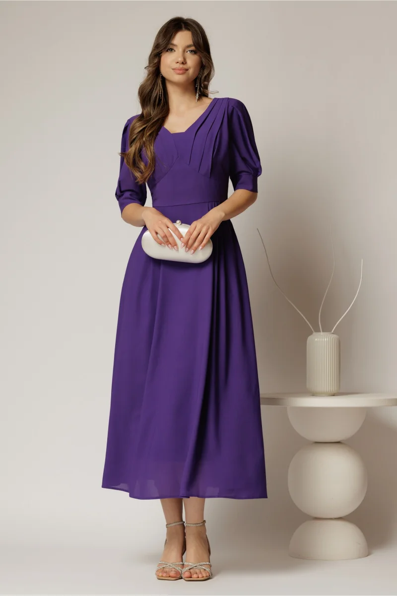 Rochie de ocazie mov lunga de ocazie