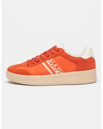 Pantofi sport cu insertii de piele intoarsa Jade, Rosu
