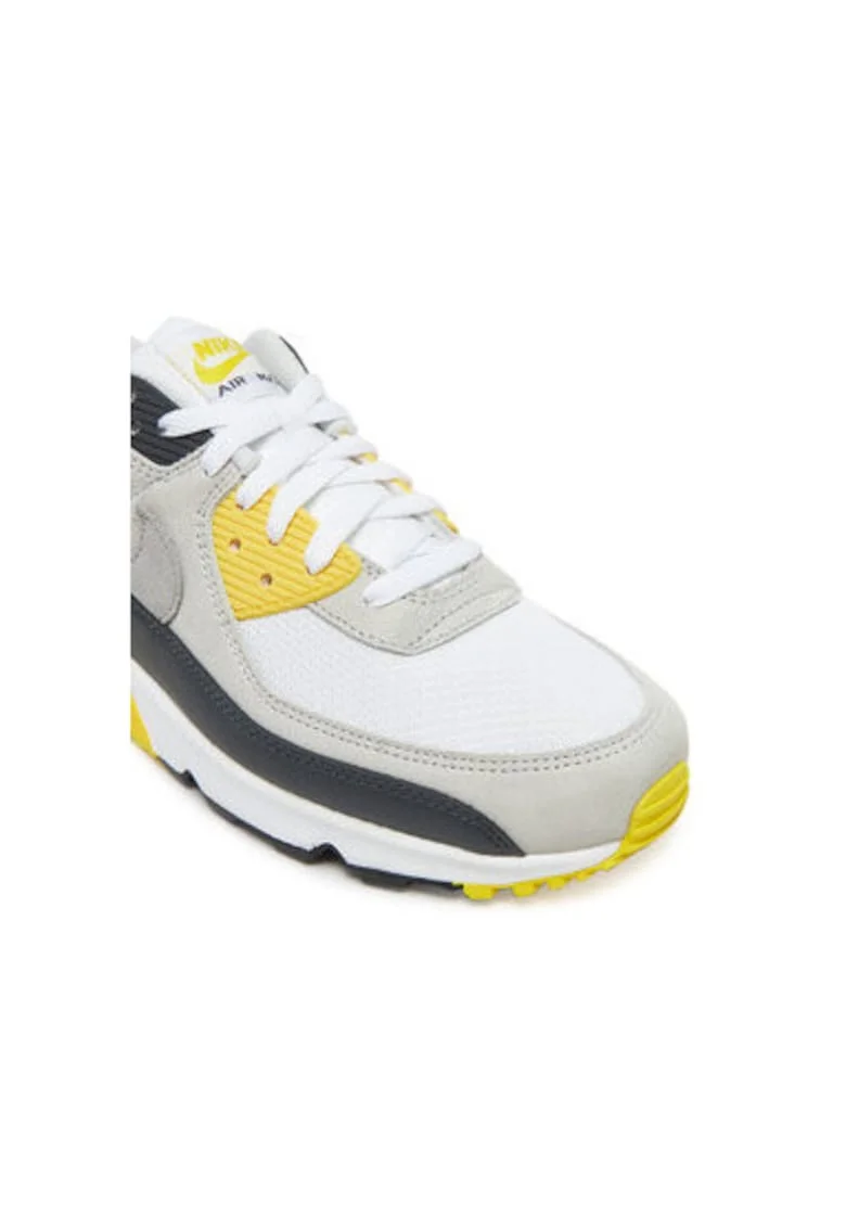 Pantofi sport barbati, DM0029,  Piele naturala, 42 EU, Alb/Gri/Galben, Alb/Gri/Galben