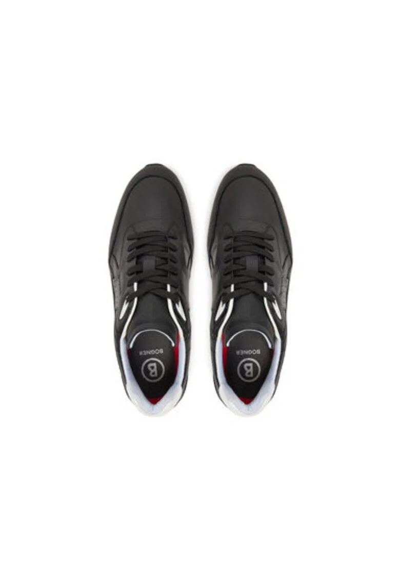Pantofi sport barbati, 12522725,  Piele naturala, Negru, Negru
