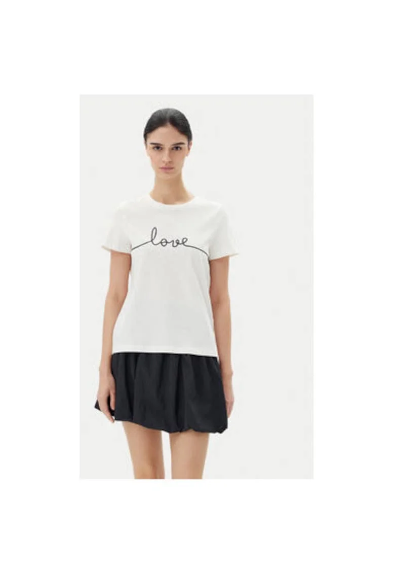 Tricou dama  10332587, Bumbac organic, Alb, Alb