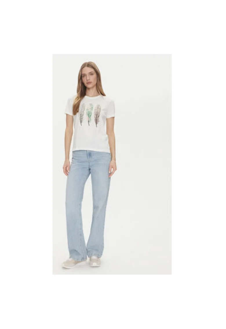 Tricou dama  15311702, Bumbac/Bumac reciclat, 43374, Alb
