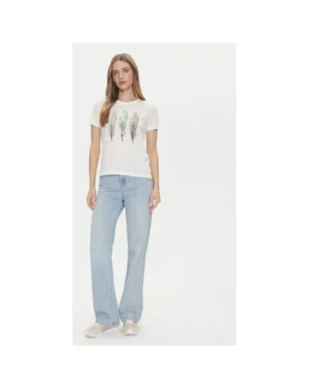 Tricou dama  15311702, Bumbac/Bumac reciclat, 43374, Alb