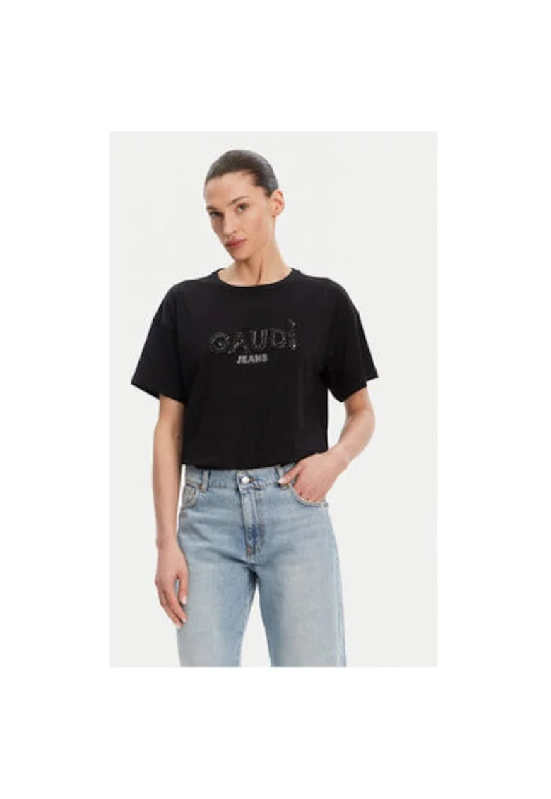 Tricou dama  511BD64030, Bumbac, Negru, Negru