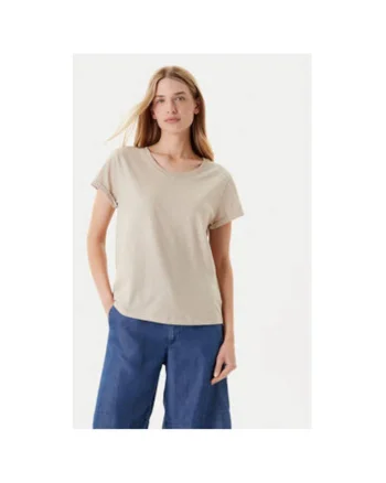 Tricou dama  3BVXD109F, Bumbac, Bej, Bej