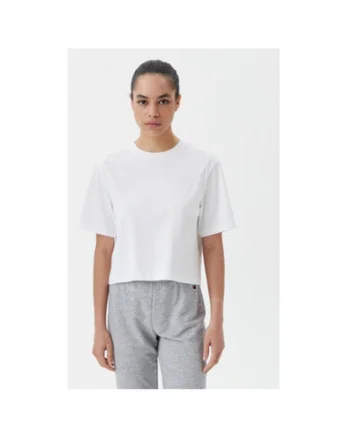Tricou dama  117874, Bumbac, Alb, Alb