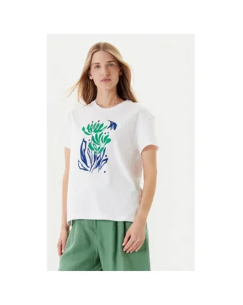 Tricou dama  3BL0D10AK, Bumbac, Alb, Alb