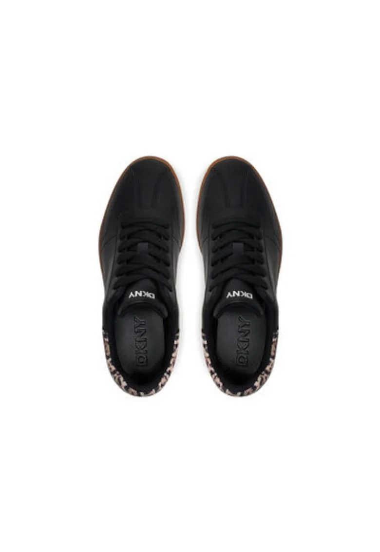 Pantofi sport dama, K1567385,  Piele naturala, Negru, Negru