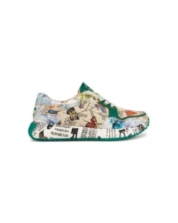 Pantofi sport dama, BURTON 127,  Piele naturala, Multicolor, Multicolor
