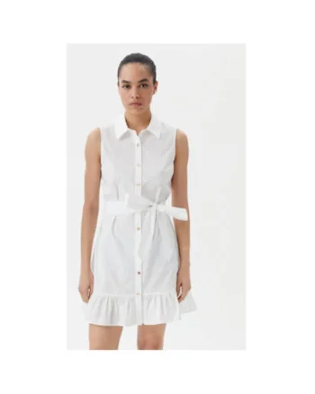 Camasa stil rochie dama  511BD15020, Bumbac, Alb, Alb