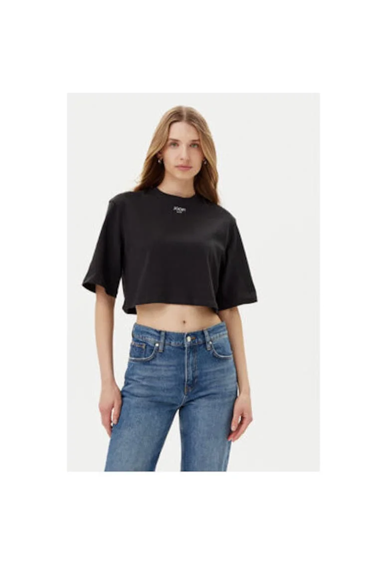 Tricou dama  10019319 30046280, Bumbac, Negru, Negru