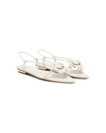 Sandale dama, 13986281,  Piele ecologica, Alb